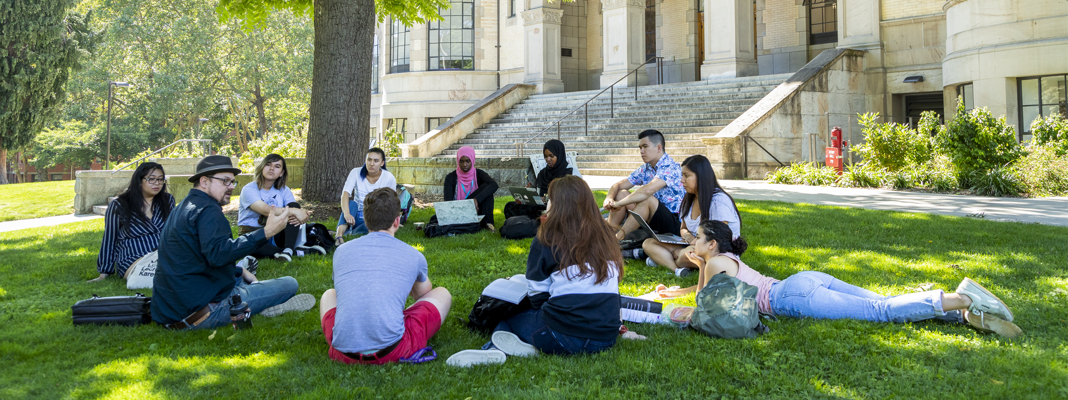 Students on the UW Quad